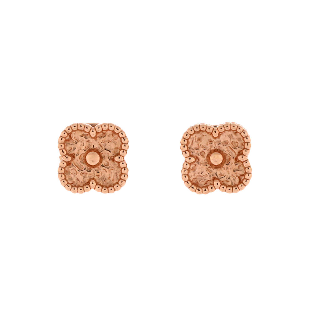Van Cleef & Arpels Sweet Alhambra Stud Earrings 18K Rose Gold